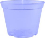 Горшок для цветов дренажный 16*12см фиолетовый-прозрачный