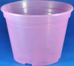 Горшок для цветов дренажный 16*12см розовый-прозрачный
