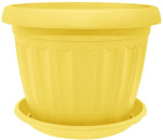Горшок для цветов Терра 0,4л 10*8см желтый 112070