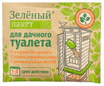 Зеленый пакет для дачного туалета 30г 112