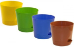 Горшок для цветов Ника 2,7л d=180мм с поливом разные цвета М3073