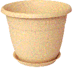 Горшок для цветов Рябина 1,4л с подст. белая глина М3053