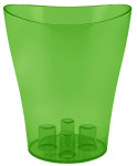 Горшок для цветов Ника 13*15,5см зеленый-прозрачный