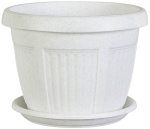 Горшок для цветов Николь 3,4л 22*17 с подст. белый 113005