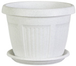 Горшок для цветов Николь 20,0л 40*30 с подст. белый 113002