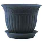 Горшок для цветов Виноград с подд. 1,0л Д16см антрацит