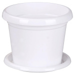 Горшок для цветов 0,4л с подст. белый М5108