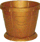 Горшок для цветов Веста 35л (d=450мм) с поддоном М3136 (золото)