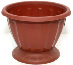 Горшок для цветов Пальмира 5,5л коричневый с подст. М1566/454
