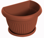 Горшок для цветов Ливия настенная 2,0л 180мм с плжст. М3110 терракот