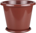 Горшок для цветов Эконом 3л с поддоном М6602 коричневый