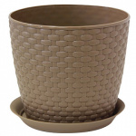 Горшок для цветов Ротанг 20*18см бежевый
