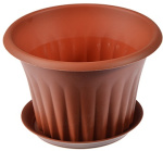 Горшок для цветов Кашпо Кэрол 0,75л 140мм с подс. М3154 Банан