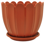 Горшок для цветов Марго 180мм с подст. коричневый