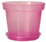 Горшок для цветов дренажный 09*6,5см фиолетовый