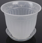 Горшок для цветов Виноград с подд. 1,6л Д19см 0142 прозрачный