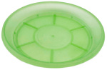 Подставка под горшок 14,0*10,5 прозрачный салатовый Алеана