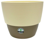 Горшок для цветов Валенсия 2,5л 17,5*14,5см с вкладкой ваниль-фраппе