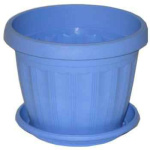 Горшок для цветов Терра 0,2л 8*6,5см голубой