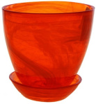 Горшок с подд. №1 крш.красн.мат./С 93-024
