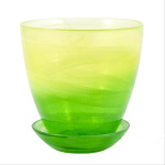 Горшок с подд. №3 алеб. крш. жел.-зел. 93-026