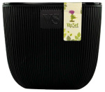 Горшок для цветов Фабио VipSet 1,95л с дренажной системой Черный