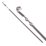 Шампур плоский 61см 1см 1,5мм нерж. зерк. сталь