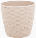 Горшок для цветов Ротанг 2,0л 155мм с подст. бежевый М3081