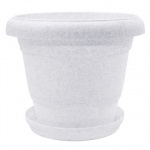 Горшок для цветов Лилия 0,3л 101*83 с подст.  мрамор