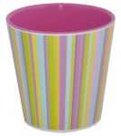 Горшок для цветов Деко с поддоном 13*12,5 Полоски