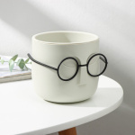 Горшок для цветов Кашпо Стив со вставкой 0,65л М3079 белый ротанг