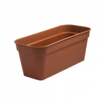 Горшок для цветов Балконный Глория 40*18см коричневый