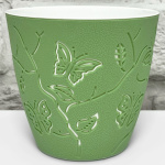 Горшок для цветов Butterflies с 3д дизайном зелёное яблоко 0,7л