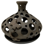 Подсвечник на блюдце плоский керамика