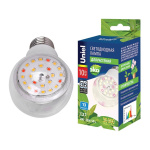 Лампа для растений Био А60-10W-Е27 UNIEL LED-А60-10W/SPFB/E27/CL PLP30WH