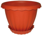 Горшок для цветов Далия 1,5л 140мм с подст. теракот М8380