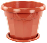 Горшок для цветов Гармония 1,5л с подст. М1574 коричневый