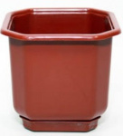 Горшок для цветов Дама 11,0л 28*28 с подст.  коричневый 112023