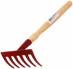 Грабли 6 зубые с дерев. ручкой 010931 Инструм-Агро