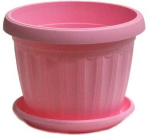 Горшок для цветов Терра 0,2л 8*6,5см розовый