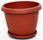 Горшок для цветов Николь 2,5л 19*15 с подст. корич. 113006
