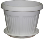 Горшок для цветов Николь 1,0л 14*11 с подст. белый 113008
