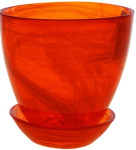 Горшок с подд. №3 крш. красн. мат. /С 4802