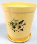 Горшок для цветов Ромашка 1,0л с подст. светло желтый М1427