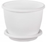 Горшок для цветов Афина 5,5л с под. М6543 белый