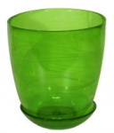 Горшок с подд. №4 алеб. крш. зел. /С 5197