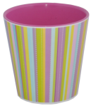 Горшок для цветов Деко со вставкой 16*15,5 Полоски