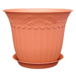 Горшок 0,6л коричневый Интехпром