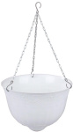 Горшок для цветов Кашпо Венеция 10л подвес.330мм белый М3168