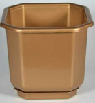 Горшок для цветов Дама 2,0л 16*16 с подст. бронзовый 112026